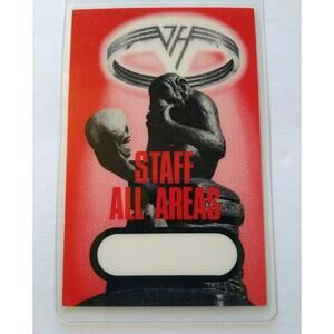 Van Halen OU812 Tour Backstage Pass Monkey With Skull Staff Original 1988 Eddie